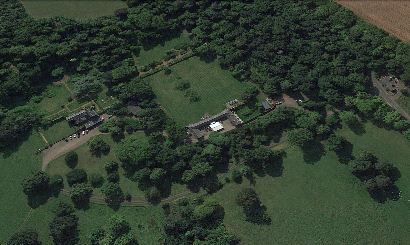 Aerial View of Kirknewton House Stables & grounds wedding venue