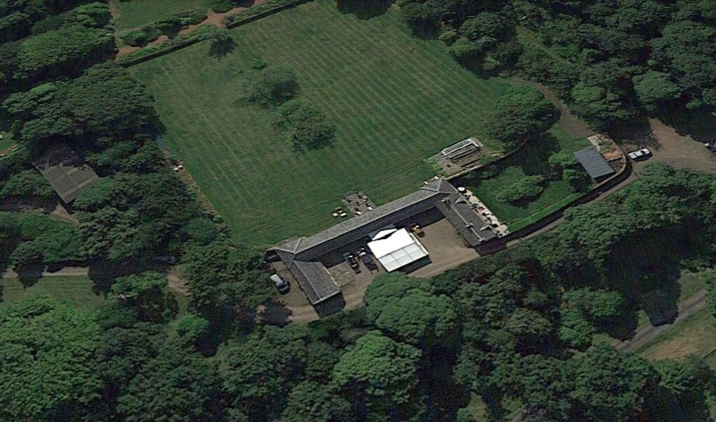 Aerial View of Kirknewton Stables wedding venue