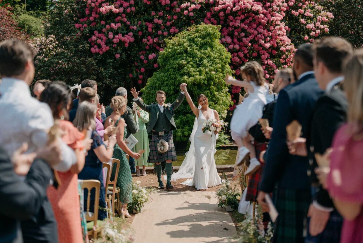 Just married at Kirknewton House Stables wedding venue