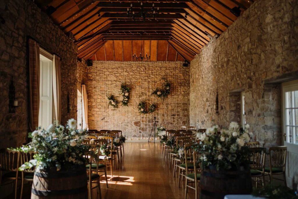 Blank canvas opportunities for weddings at Kirknewton House Stables